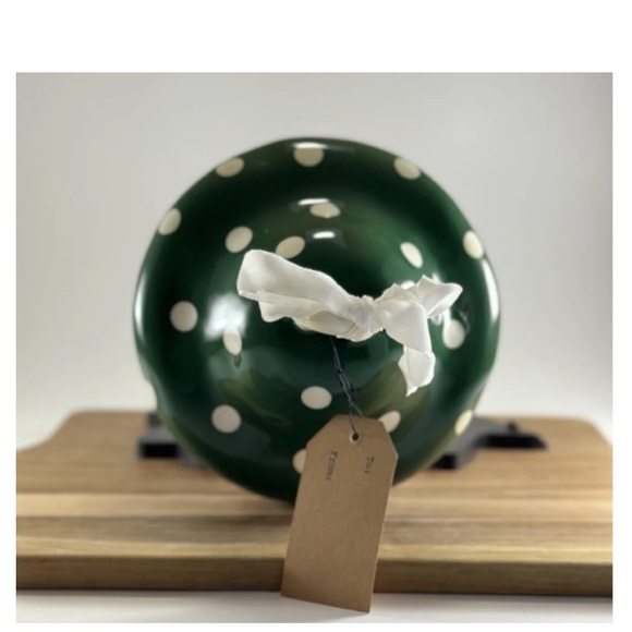 NEW Rae Dunn Magic Mushroom Birdhouse Green Polka Dot Cap 🍄 - Picture 3 of 4